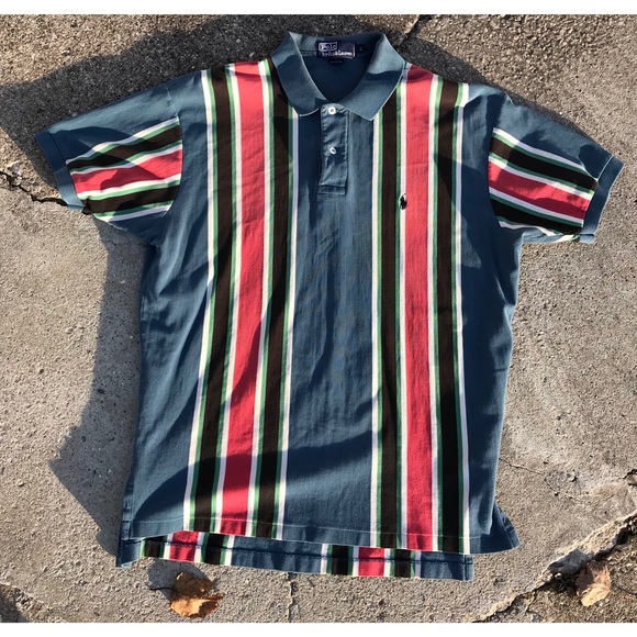 Vintage Striped Polo Shirt